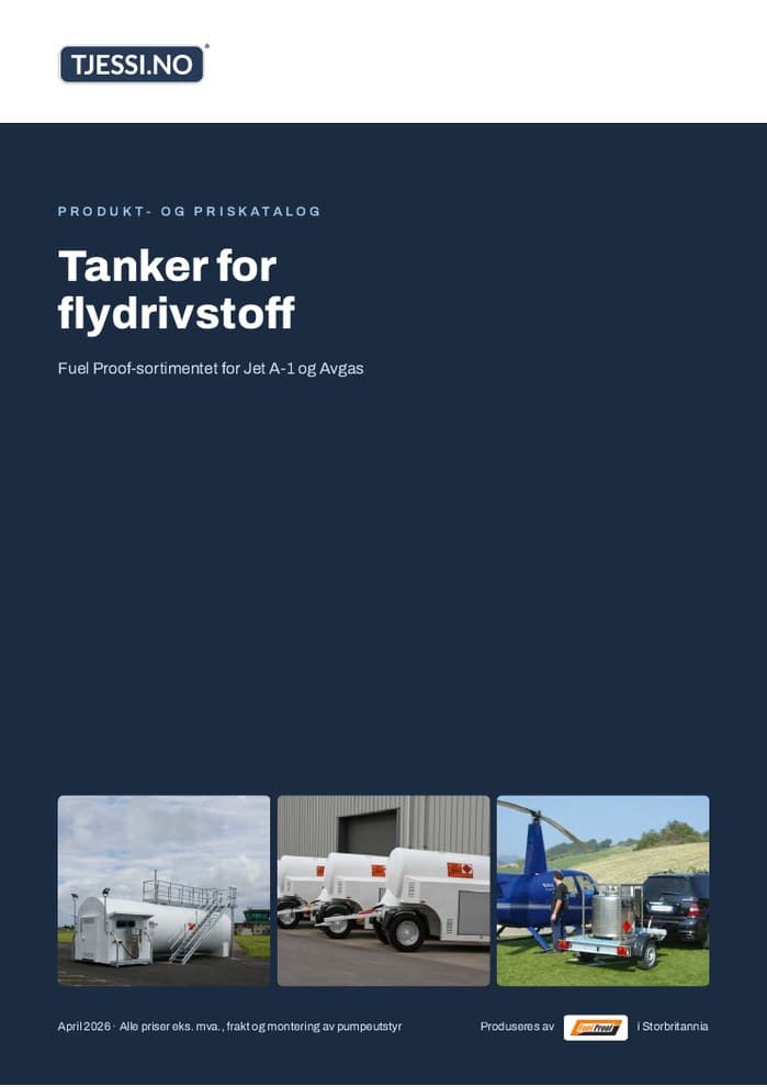 Forsiden av Tjessis Fuel Proof-katalog for flydrivstoff
