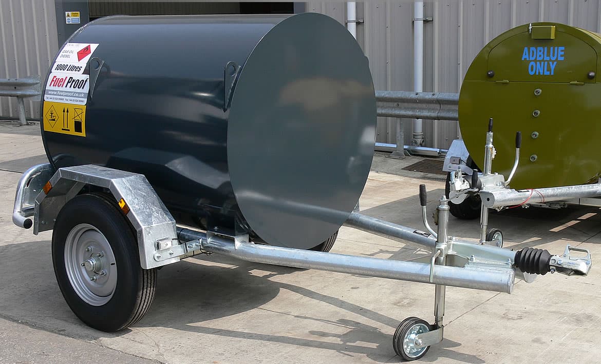 Fuel Proof 1000 Liter Drivstofftilhenger For Vei Én Aksel