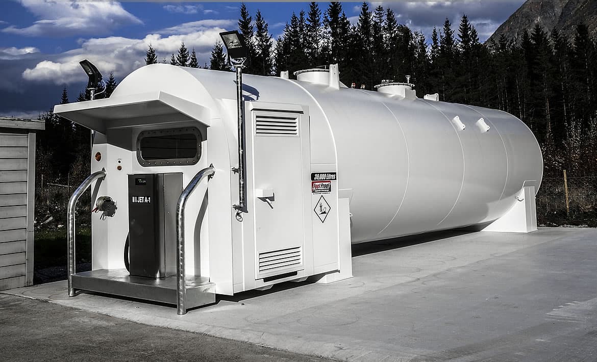 Fuel Proof 21000 liter bulktank for flydrivstoff Premium OFC