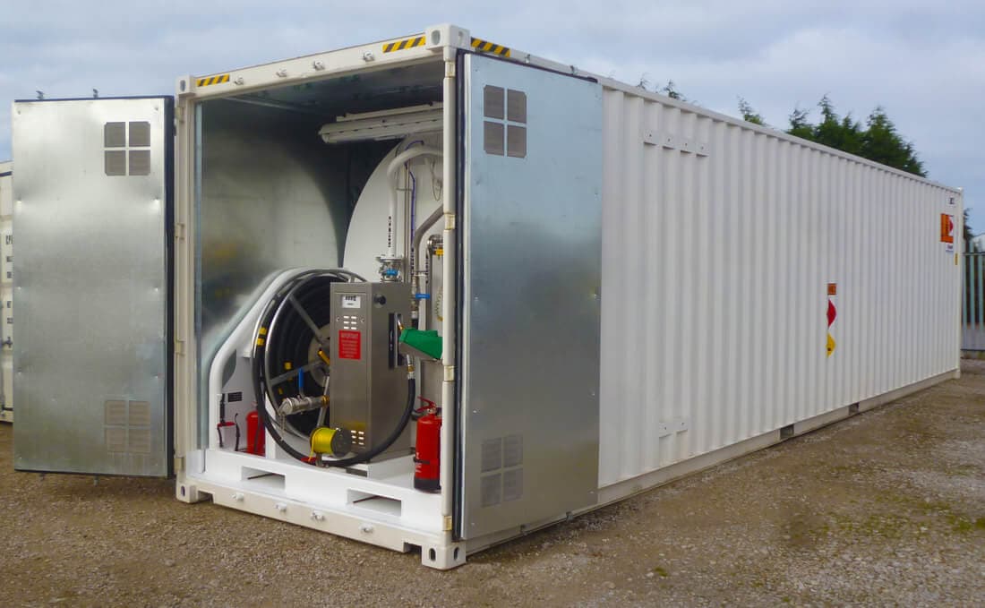 Fuel Proof 10000 liter bulktank for flydrivstoff i 20-fots container med pumpepakke 2